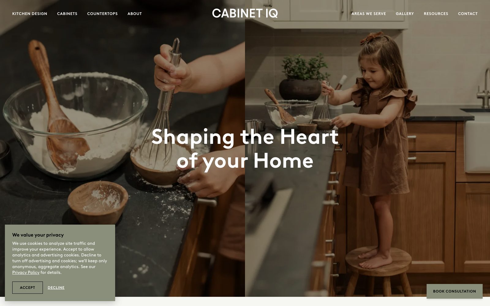 The current cabinetiq.com/portland/ homepage